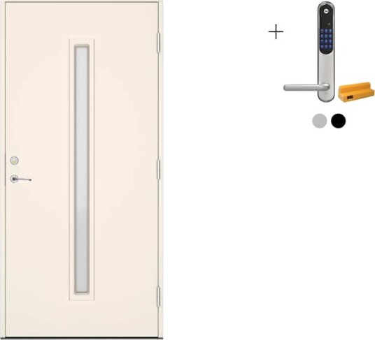 Ytterdør Swedoor Clever-Line+ Hamra med Yale Doorman Classic Home