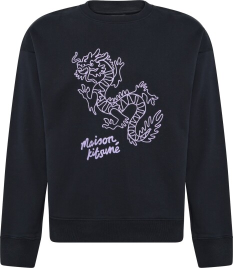 Maison Kitsune "Chinese Dragon" Comfort Sweatshirt Black L