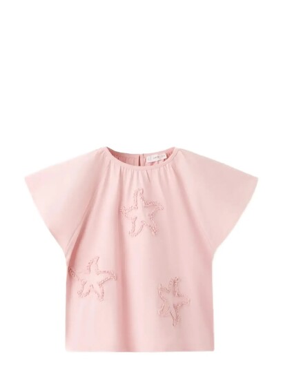 Mango Stars Cotton T Shirt Pink 7 8 Mango Stars Cotton T Shirt Pink 7 8