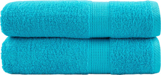 vidaXL Premium dusjhåndklær SOLUND 2 stk turkis 70x140cm 600 g/m2 vidaXL Premium dusjhåndklær SOLUND 2 stk turkis 70x140cm 600 g/m2