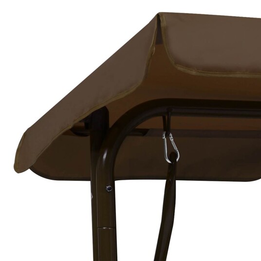 vidaXL Hengebenk brun 115x75x110 cm stoff
