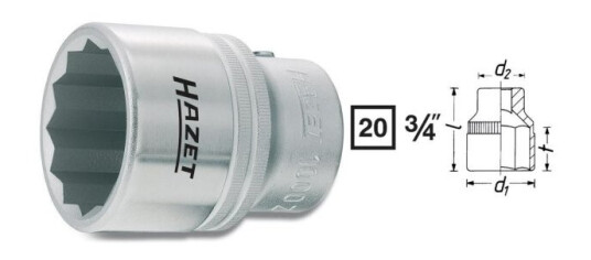 Hazet 1000Z-55, 1 Stykker