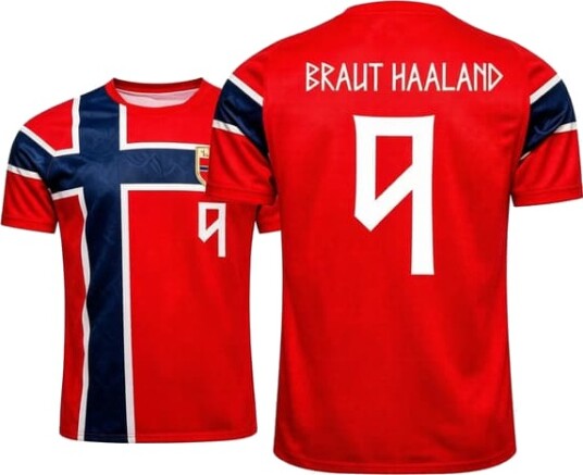 2026 World Cup Norge Hjemmefotballdrakt, T-skjorte - Unisex Barn og Voksne Supportertrøye, Gaver til fotballfans