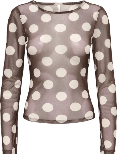 ONLY Onlnox Boatneck Bell L/S Top Jrs Brown XL