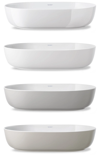 Duravit Luv Toppmontert servant 420x270 mm, m/blanderhull, Grå Matt