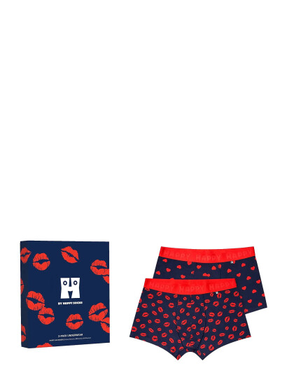 Happy Socks 2-Pack Love Short Boxers Gift Set - Navy - XL