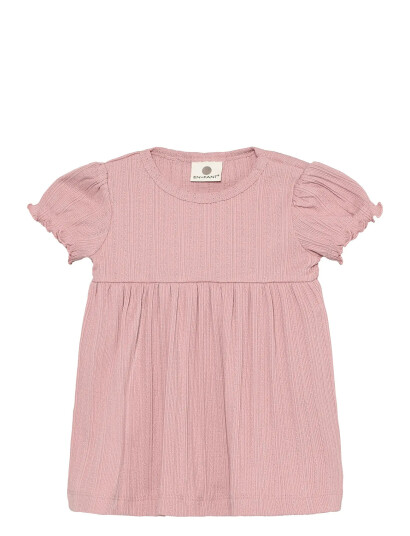 En Fant Body Dress Ss Pointelle Pink 68