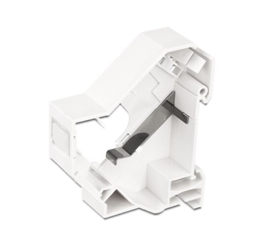 Delock Keystone Monteringsutgang for DIN-skinne Hvit 1-Port