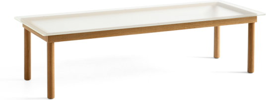 Hay Kofi sofabord Oak-ribbed glass 50 cm