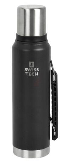 SWISSTECH termosflaske 1182 ml svart SWISSTECH termosflaske 1182 ml svart