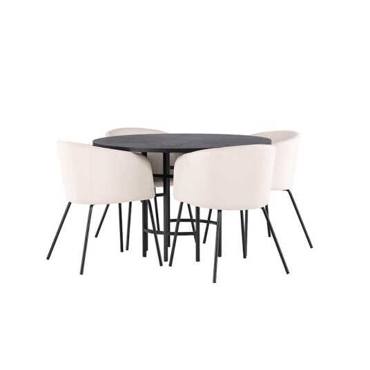 Venture Home Spisegruppe Venture Home Copenhagen Ø 115 cm med 4 Berit Stoler GR22829