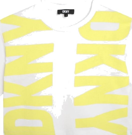 DKNY T skjorte Beskåret Hvit/Lemon DKNY 14 år 164 T skjorte DKNY T skjorte Beskåret Hvit/Lemon DKNY 14 år 164 T skjorte
