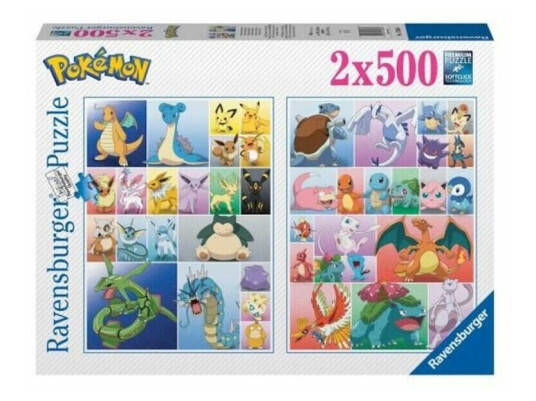 Puslespill Ravensburger Pokemon 1st Gen 2 x 500 Deler