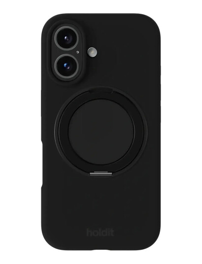 Holdit Silicone Stand Case Iphone 16   Black   IPHONE 16