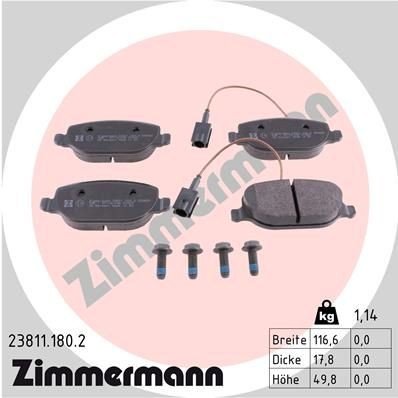 Bremseklosser ZIMMERMANN 23811.180.2