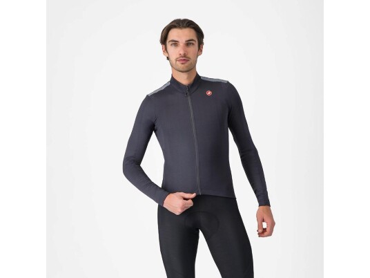 Castelli Puro 4 langermet sykkeltrøye dark gray herre