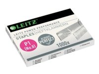 Leitz Power Performance P1 - Stifter - 6/4, No. 8 - 4 mm - galvanisert stål - pakke av 1000 - for P/N: 55470004, 55470033, 55470094