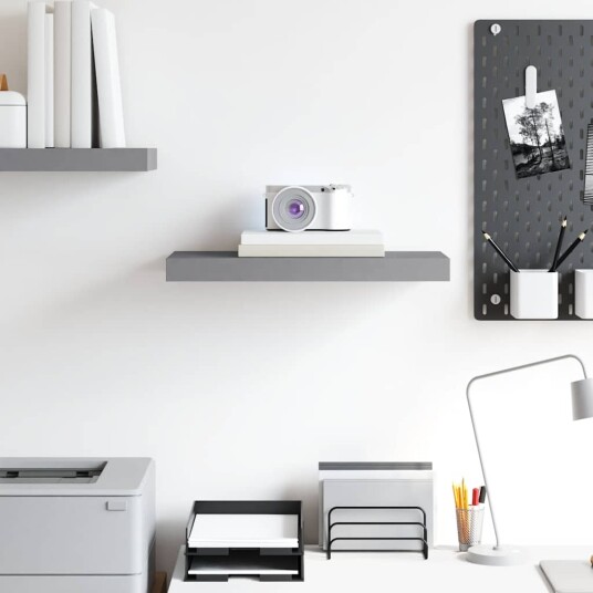 vidaXL Flytende vegghylle gr? 50x23x3,8 cm MDF
