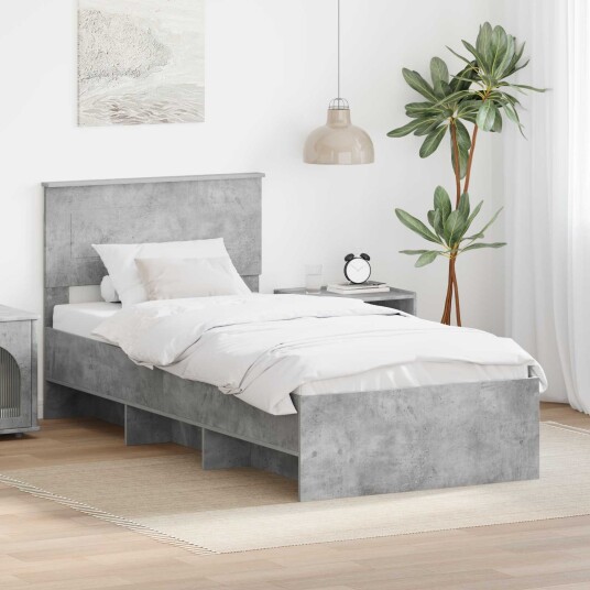  Sengestamme Betonggrå 120 x 123 cm Konstruert tre