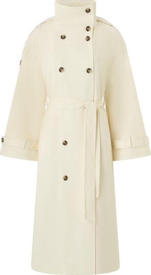 Gina Tricot   Trenchcoat Long Belted   Hvit
