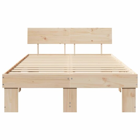  Sengestamme med hodegjerde Brun 120 x 200 cm Massiv furu tre