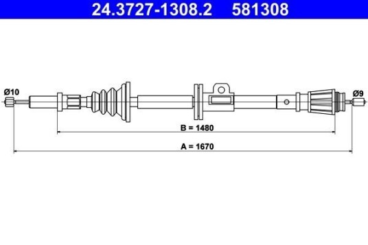 Bremsewire ATE 24.3727 1308.2