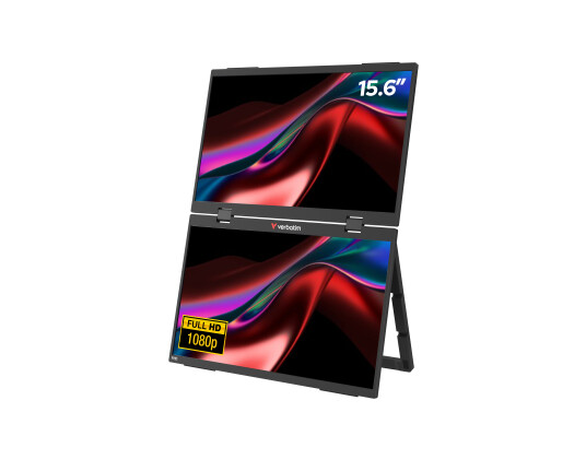 Verbatim FHD Dobbel B??rbar Skjerm 15,6" Touch 1920x1080 IPS 10mSvart