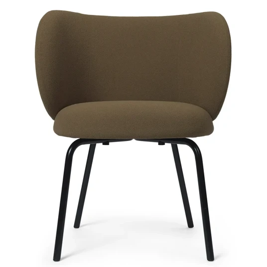 Ferm Living Rico Spisestol Black Grain   Caramel