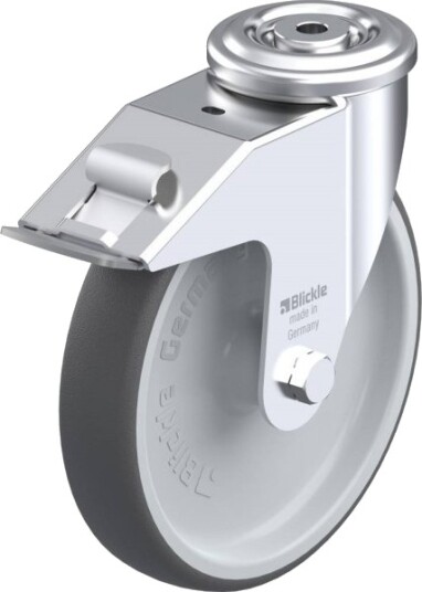 Blickle 847011 Ler-Path 200G-Fi Styrehjul Med Brems, Hjuldiameter 200 Mm, Bæreevne (Maks.) 300 Kg, 1 Stk