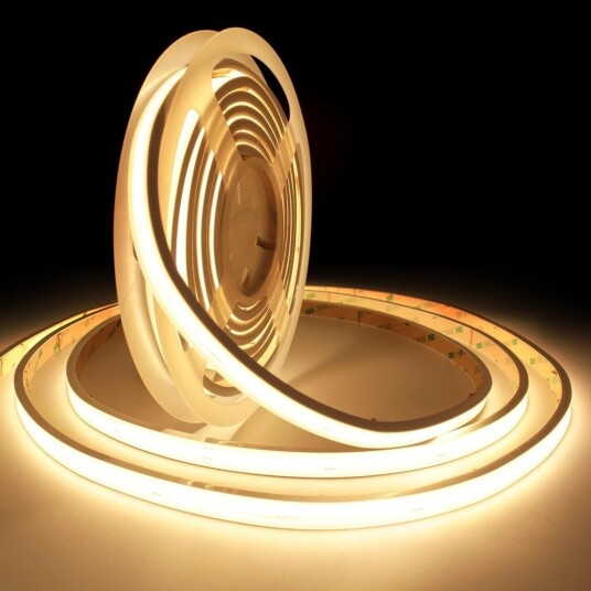 5m 10W/m COB LED strip RA93 24V DC IP65 280 LED pr. meter COB LED Kulør : Varm