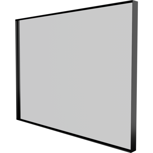 Sanibell Basicline speil 80x60 cm m/sort aluramme Sanibell Basicline speil 80x60 cm m/sort aluramme