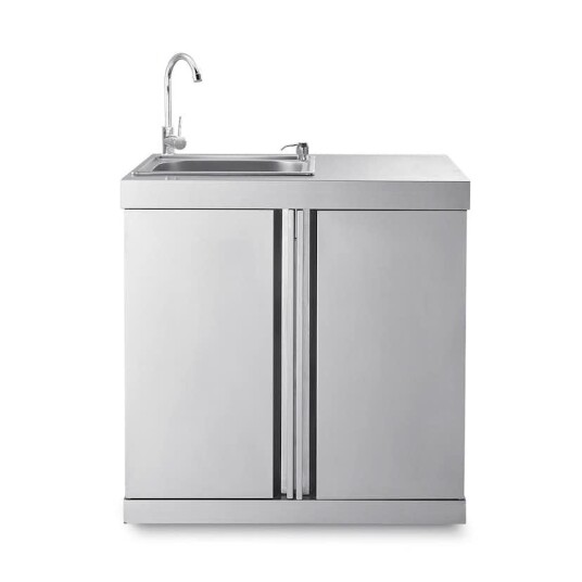 Oppvaskbenk Modul Myoutdoorkitchen Stainless Collection med Oppbevaringsskap