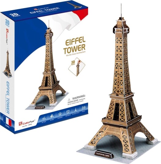 CubicFun C044h 3D puslespill   39 brikker   Eiffelt??rnet