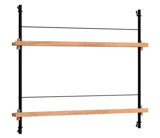 Moebe Magazine Shelving 65 Hylle Oak/Black Lampemesteren