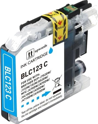 TB Blekkpatron LC-123 Cyan (10ml), erstatter Brother LC123C