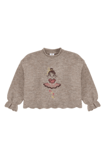 Hust And Claire Hust & Claire Charlotte Ballerina Strikkegenser til barn biscuit 92