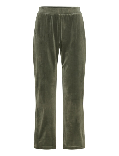 Hunkemöller Pant Straight Leg Velours - Khaki green - XS