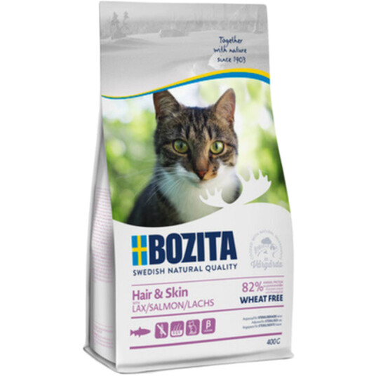 Bozita Kattemat Hvetefri Laks 400 g for Hår og Pelspleie