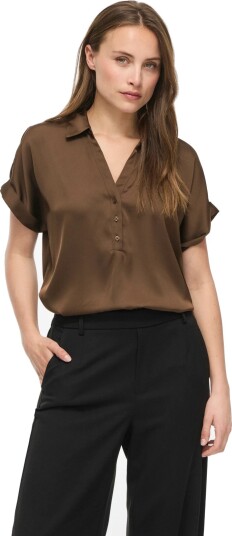 Vila Vienna Ravenna S/S Top   Noos   Brown   34