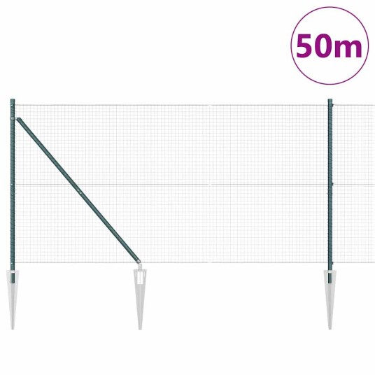 sveiset trådgjerde med 13 pigger Grønn 1.2x50 m Stål