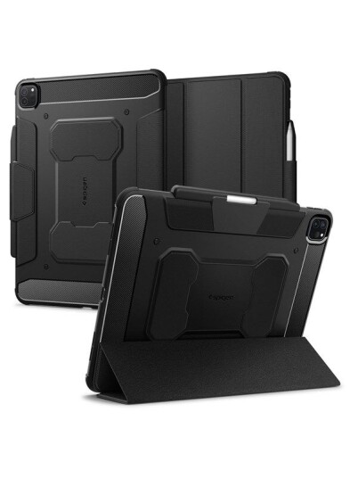 iPad Pro 13"  2024  Spigen Rugged Armor Pro Deksel m. Apple Pencil Holder - Svart