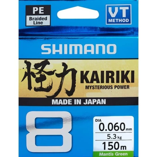 Shimano Braided Line Kairiki 8 150m Mantis Green