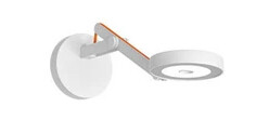Rotaliana String W0 Vegglampe w/Hull DTW Matt Hvit/Orange