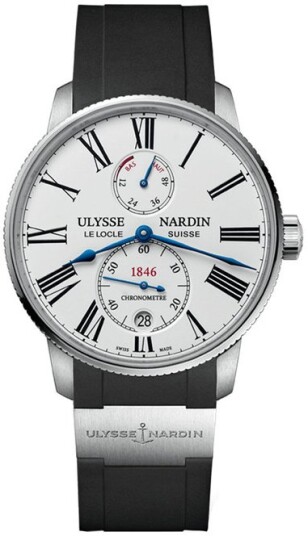 Ulysse Nardin Herreklokke 1183 310 3 40 Marine Torpilleur Hvit/Gummi
