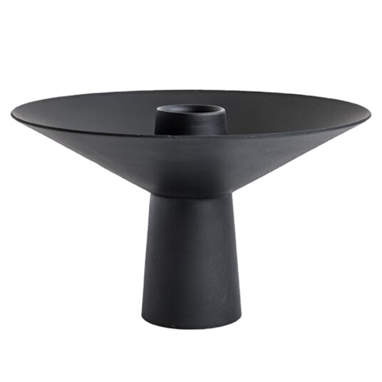 Cooee Design Uma Lysestake i Rustfritt Stål, Svart, 14 cm Diameter