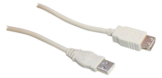 SCHWAIGER USB 2.0 Verlängerung A -> A Ste/Bu 2m Grau