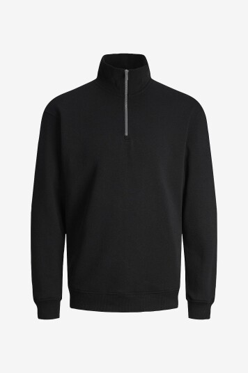 Jack & Jones Collegegenser jjeBradley Sweat Half Zip Svart