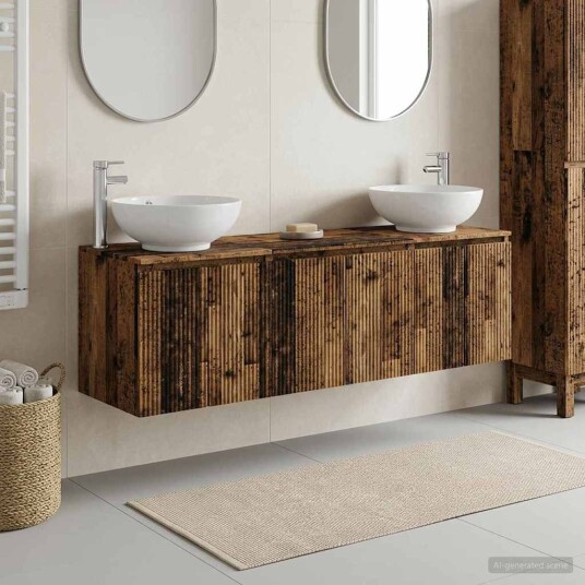 vidaXL Baderomsskapsett 3 stk. Gammelt tre 49,5 x 44,5 x 65 cm vidaXL Baderomsskapsett 3 stk. Gammelt tre 49,5 x 44,5 x 65 cm