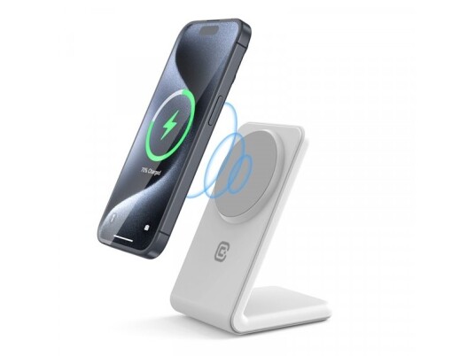 Crong Magspot Stand - 2-I-1 Trådløs Lader Med Magsafe For Iphone Og Airpods (Hvit) Crong Magspot Stand - 2-I-1 Trådløs Lader Med Magsafe For Iphone Og Airpods (Hvit)