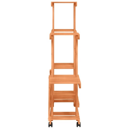 vidaXL Blomsterstativ med hjul 95x25x101 cm heltre gran